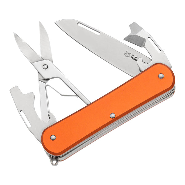 Fox Knives Vulpis FX-VP130-F4 of Multi Tool Mes-mes N690CO Steel Blade Oranje