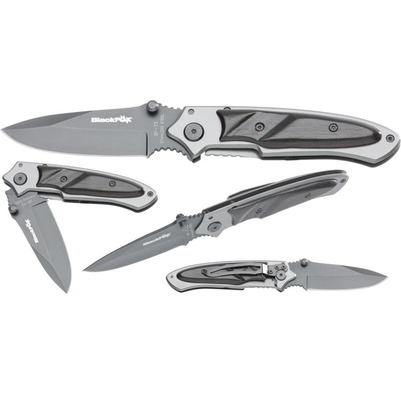 Fox Knives Brand Pocket Knife Vouwen Titanium gecoat 440 roestvrij zwart hout