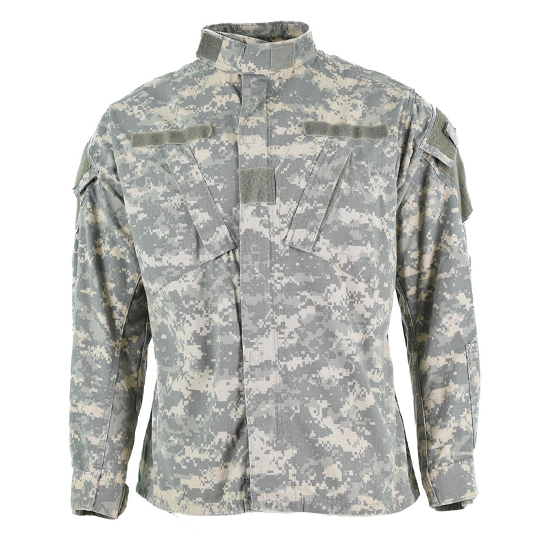 Echte Amerikaanse legertroepen veldjack BDU digitale acu camo shirts militair probleem