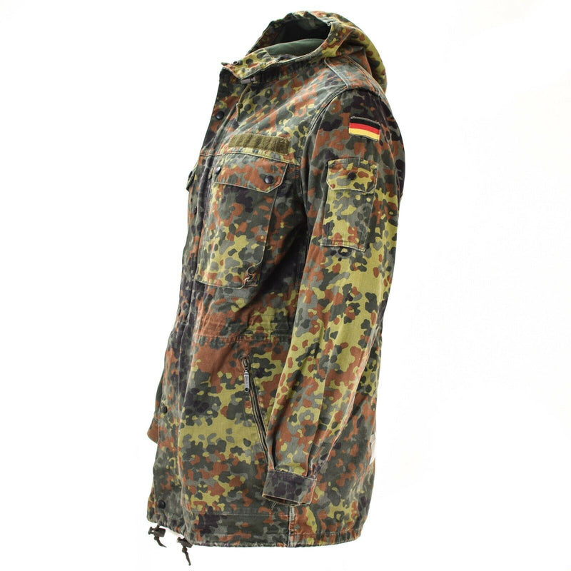 Origineel Duitse leger veldjack Parka Militaire uitgifte Hooded Flecktarn Combat