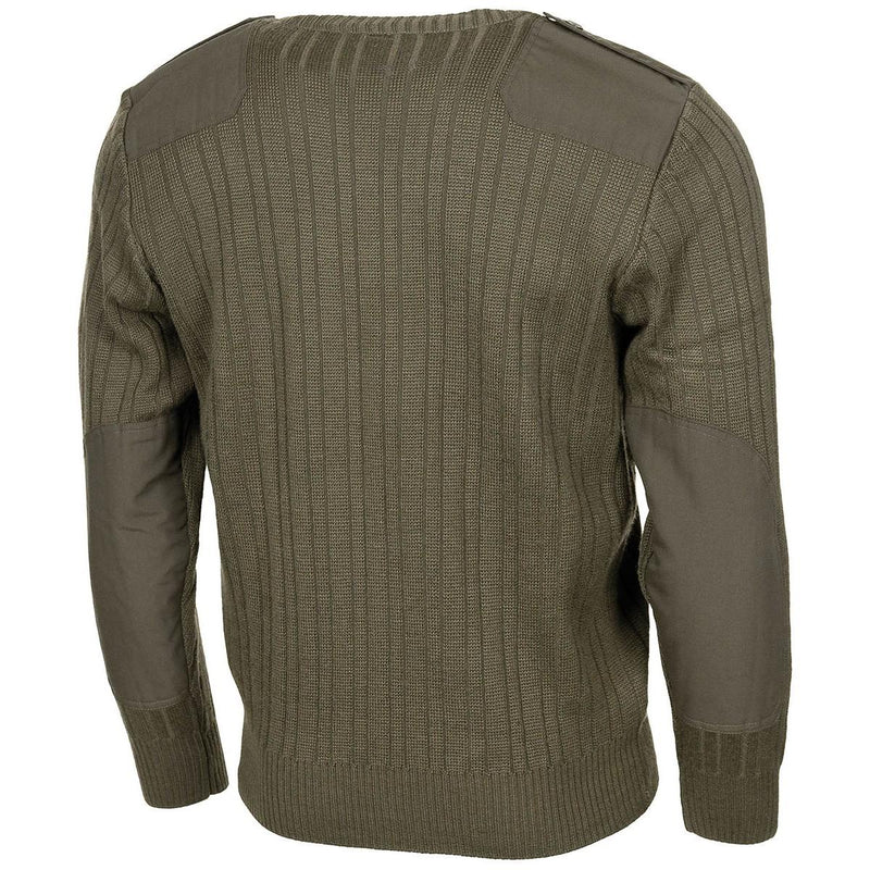 Originele Tsjechische leger trui jumper olijfs saaie wol v-neck militair surplus nieuw