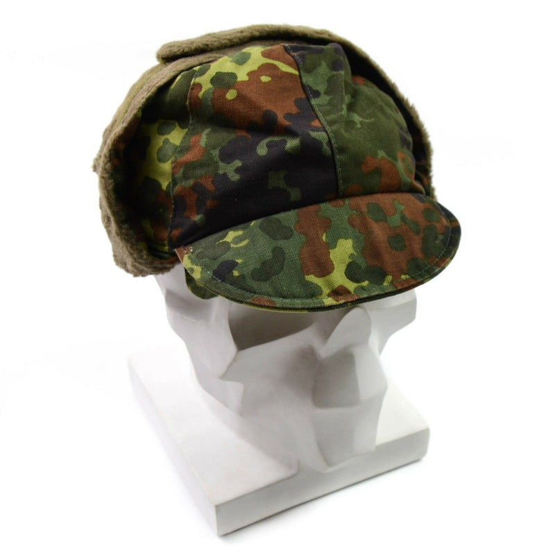 Echt Duits leger militaire winterstapel Cap Flecktarn hoed warm koud weer