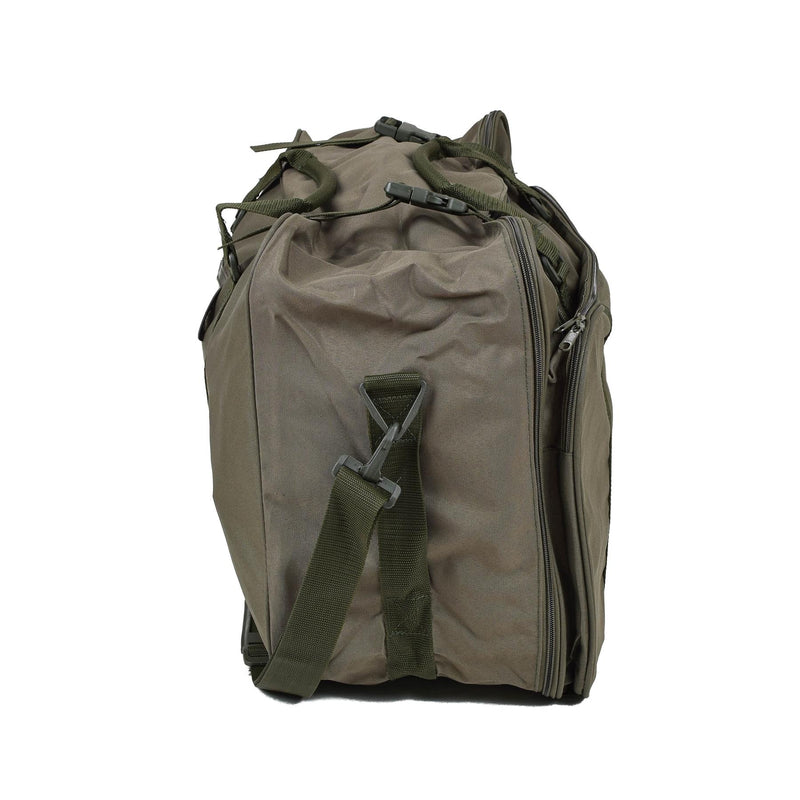 Echt Italiaans leger Duffel Bag 60l EserCito Logo Verstelbare riemen Olive