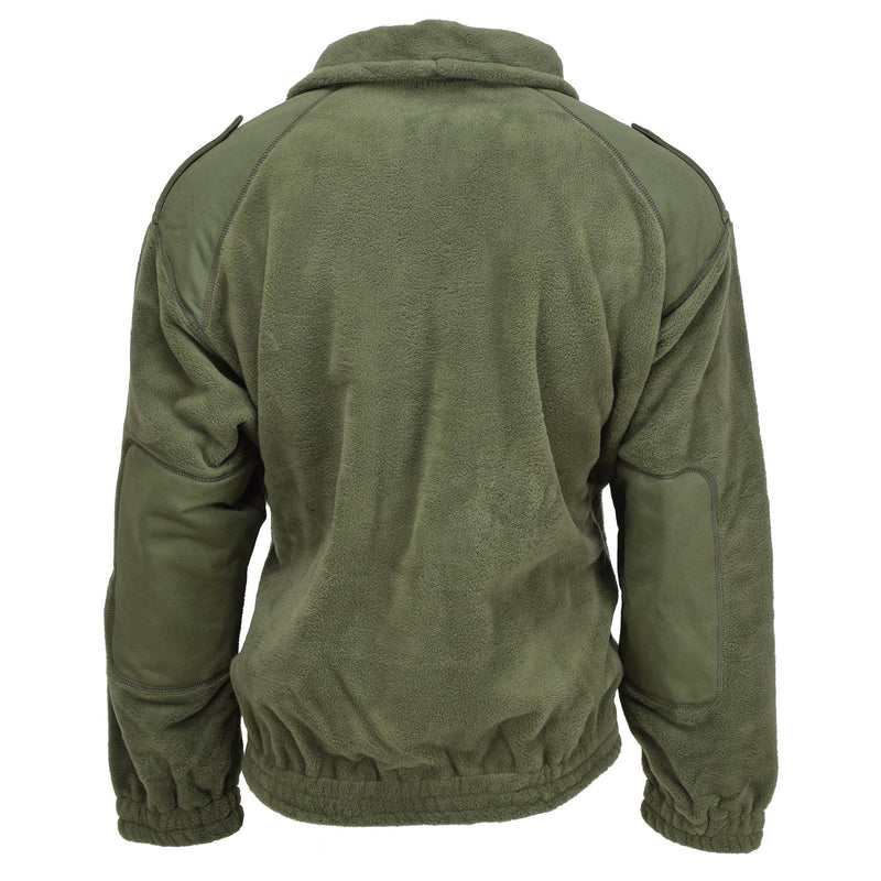 Originele Franse militaire fleece jas Polar warm versterkte hoge nek olijf nieuw