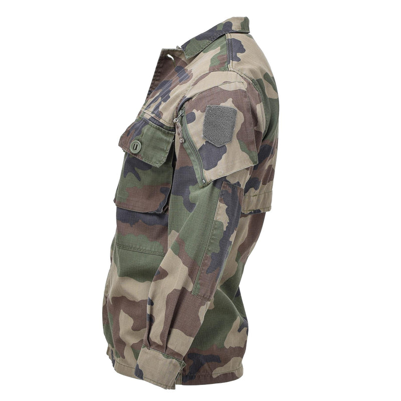 Originele Franse militaire veldjack lichtgewicht ripstop cce camouflage shirts