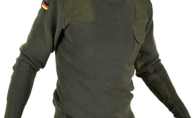 Echt Duitse leger pullover commando jumper groene olijftrui wol nieuw