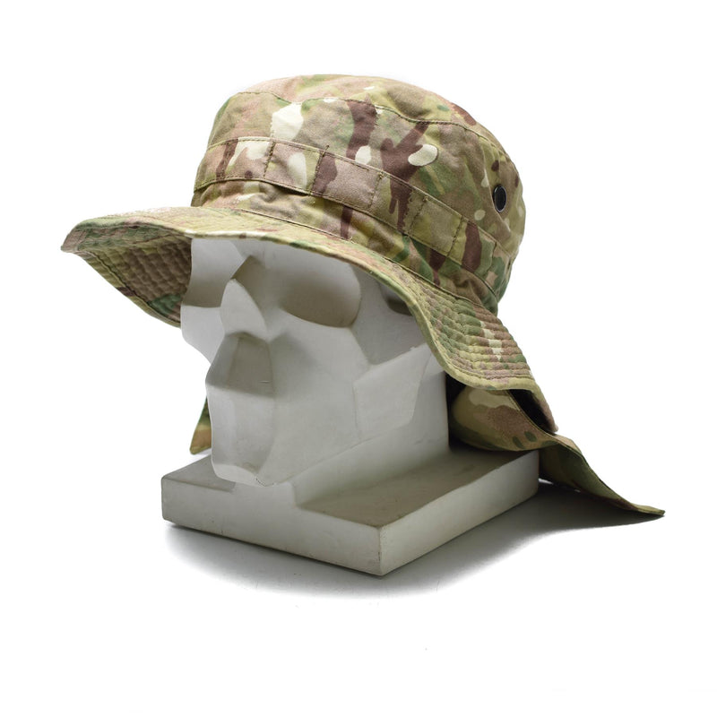 Originele Britse tactische camo hoed MTP Boonie Cap met nekflap zomerhoed