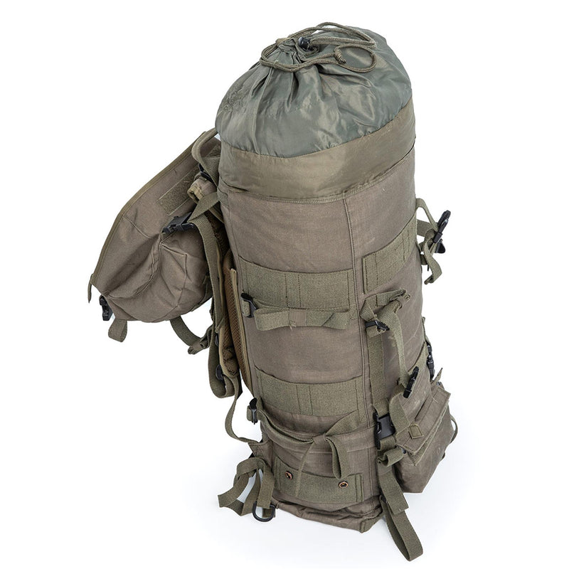 Original Oostenrijk leger tactische rugzak opgevuld Big Polyamide 40L od Green terug