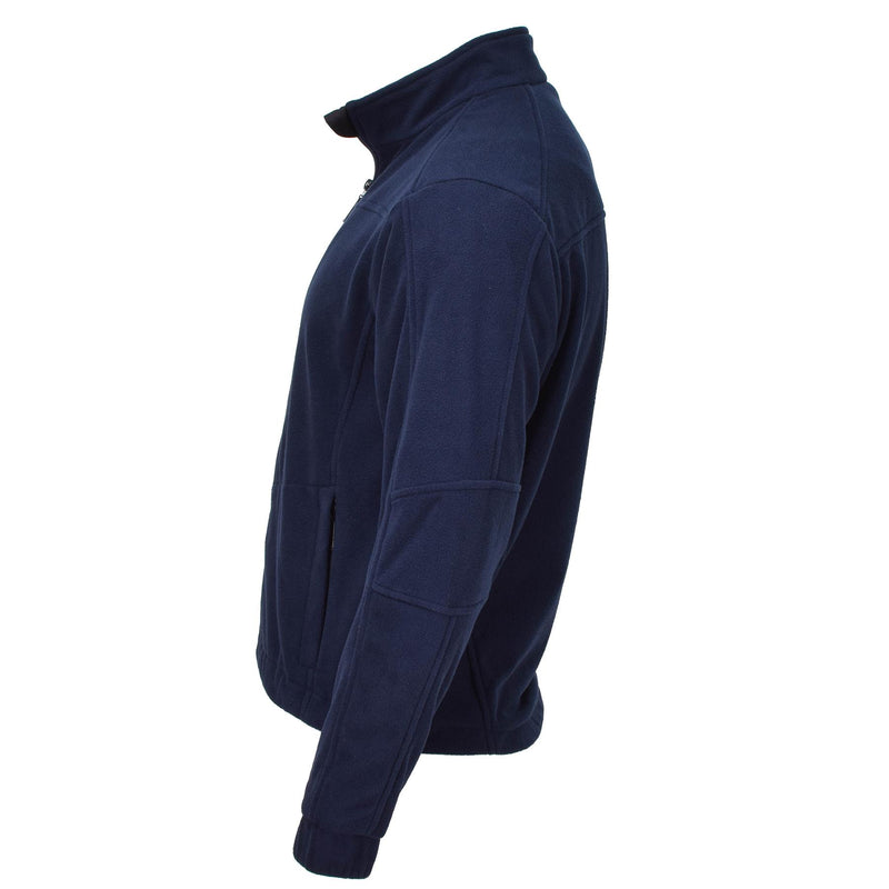 Echt Duitse leger Politie Blue Fleece Jacket Warm trui koud weer nieuw