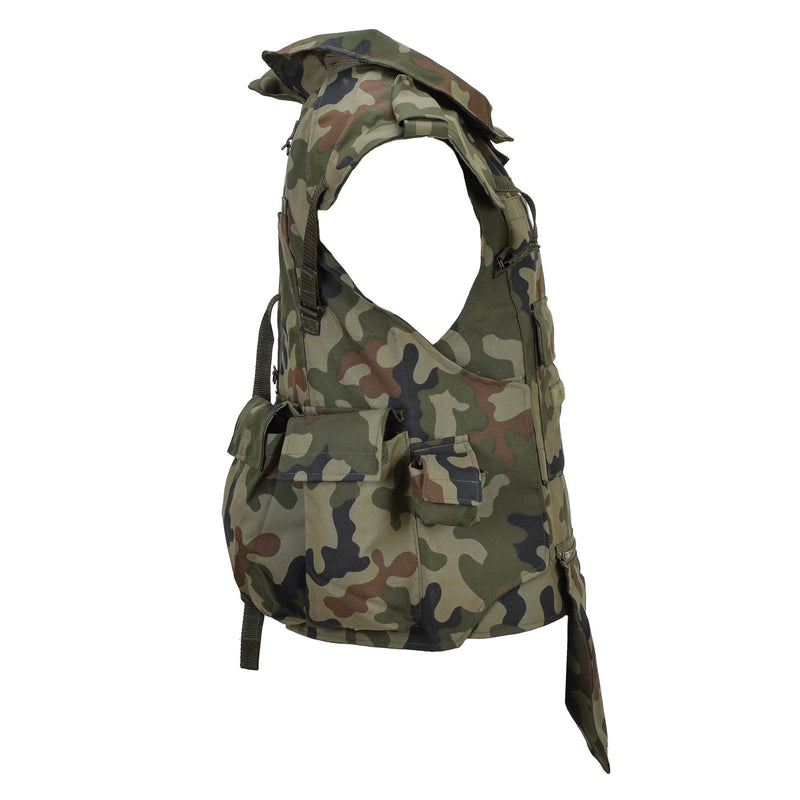 Originele Poolse militaire tactische vestplaat Carrier Woodland Camouflage