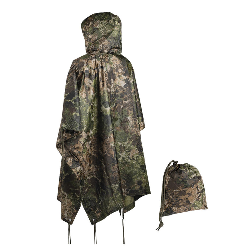 Mil-Tec Poncho Camouflage PVC gecoate waterdichte Hooded Ripstop Lichtgewicht tent