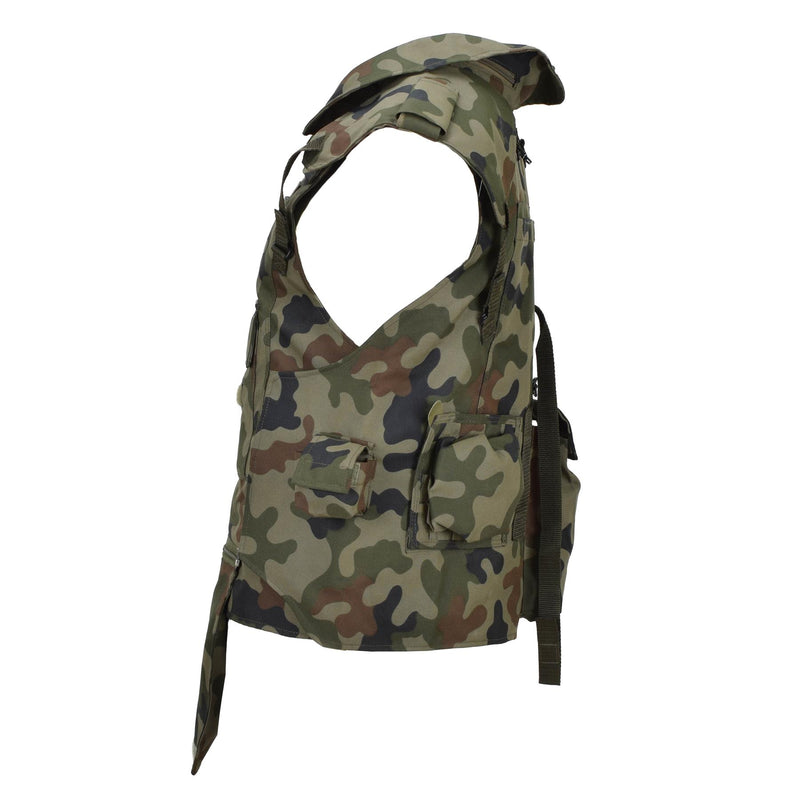 Originele Poolse militaire tactische vestplaat Carrier Woodland Camouflage