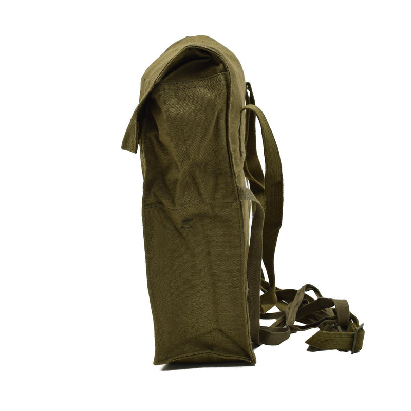 Originele Tsjechische militaire schoudertas Vintage Practical Flap Snap -knoppen Olive