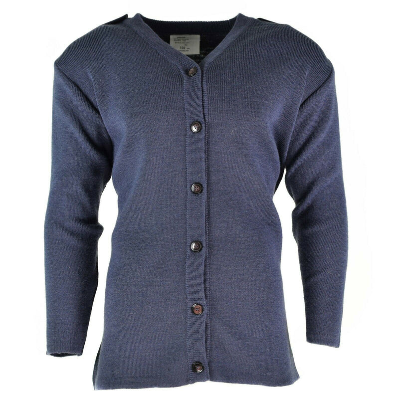 Origineel Britse leger Cardigan Air Force Raf dames trui wolblauw grijs