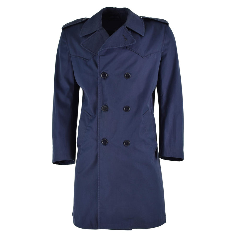 Origineel Italiaans leger Trenchcoat Khaki Blue Plain Color Raincoat Militair probleem