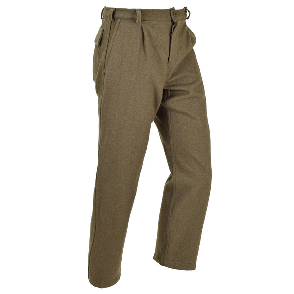 Echt Italiaans militair formele broek Olijfwol uniforme broek Army Army