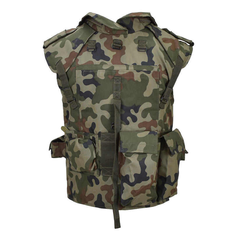 Originele Poolse militaire tactische vestplaat Carrier Woodland Camouflage