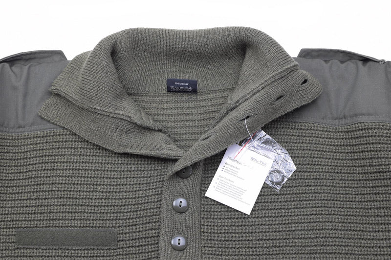 MIL-TEC Brand Sweater Oostenrijkse legerstijl Alpine pullover gebreide mannen Olive OD Wool