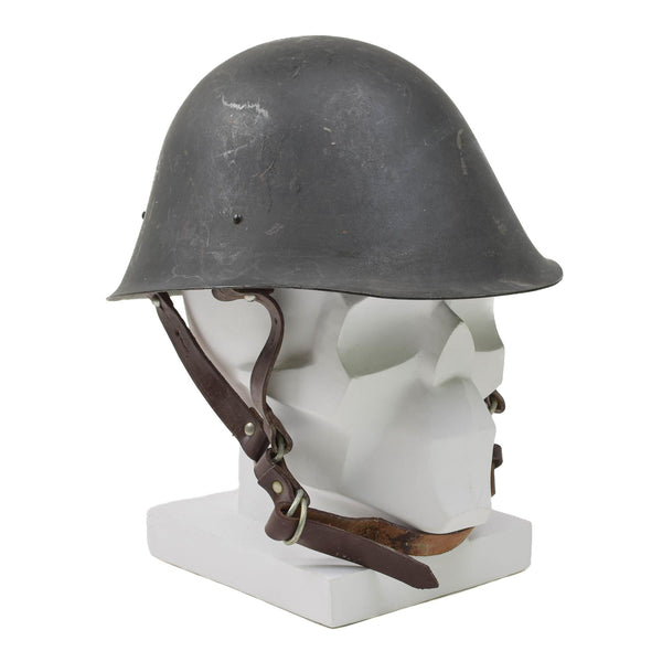 Oorspronkelijke Roemeense militaire tactische stalen helm M73 ParaDrooper Chinstrap Olive