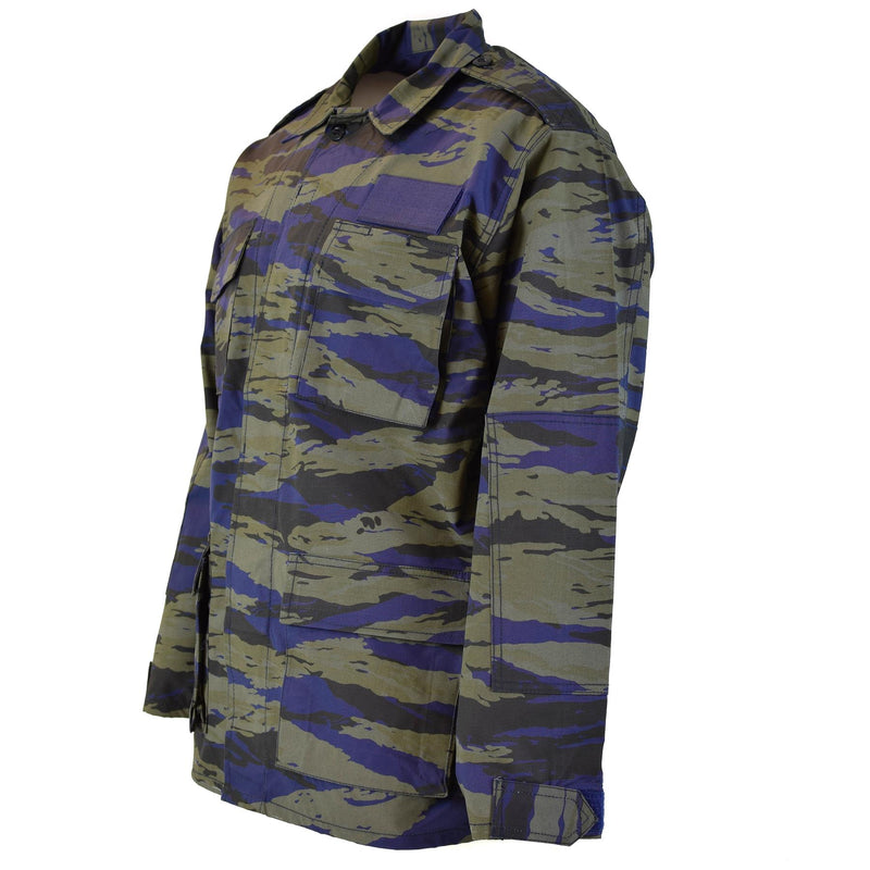 Echte Griekse militaire luchtmachtjack Lizard camouflage shirt vermoeidheid bdu nieuw