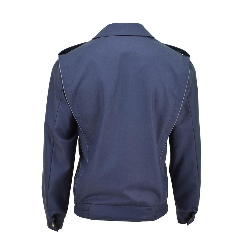 Echt Tsjechisch militair blauwe blouse jas Golden Knopen Casual Army Blouson Nieuw