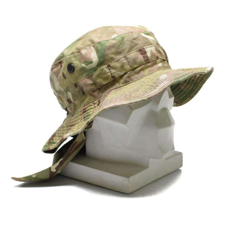 Originele Britse tactische camo hoed MTP Boonie Cap met nekflap zomerhoed