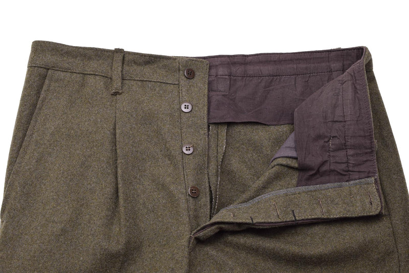 Originele Italiaanse militaire kleding uniform broek bruine wol vintage broek leger leger
