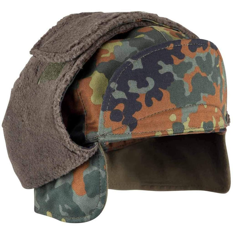 Echt Duits leger militaire winterstapel Cap Flecktarn hoed warm koud weer