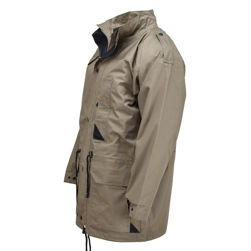 Originele Nederlandse militaire parka met voering Warm Officier Long Khaki Jacket Surplus