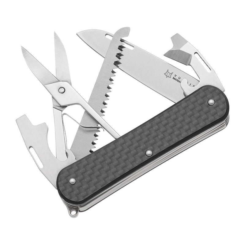 Fox Knives Vulpis FX-VP130-SF5 CF Multi Tool Pocket Pocket Knife Roestvrij staal M390