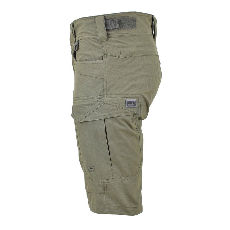 MFH merk militaire stijl shorts Bermuda stevige katoenen ripstop olijfuniform nieuw