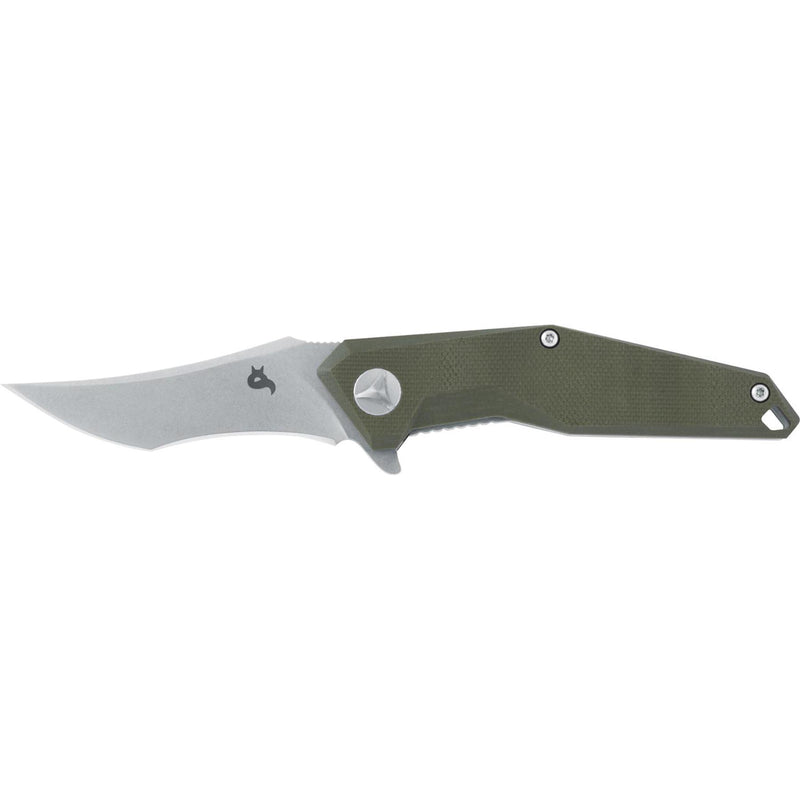 Fox Knives Fox Knives Kravi Shai Pocket Knife 440C Stone gewassen G10 Green 2.76