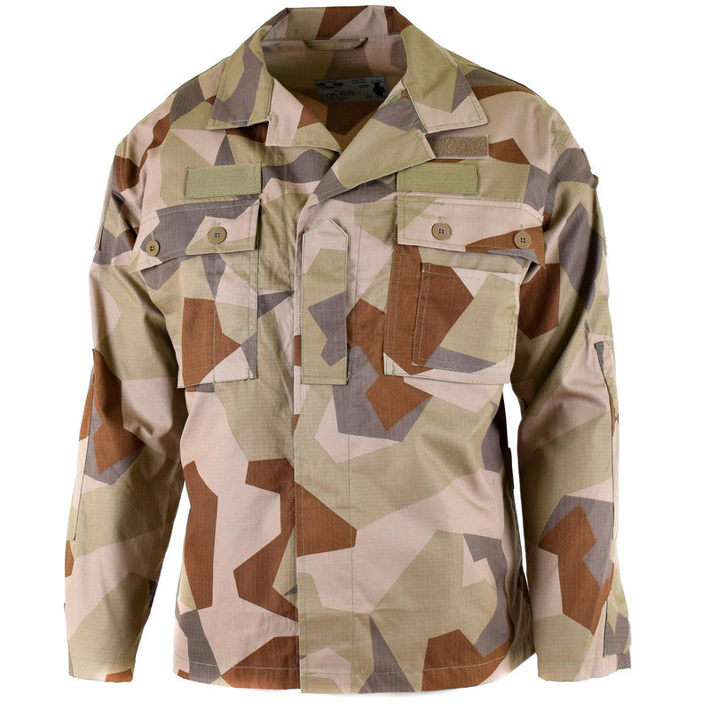 Echt Zweeds leger M90 Jacket Desert Camo Field Troops Lichtgewicht shirt nieuw