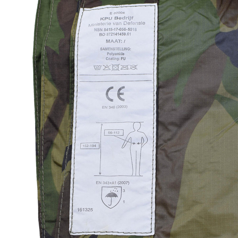 Echte Nederlandse Poncho Tent Shelter DPM Camouflage Waterdichte Ripstop -materiaal Nieuw