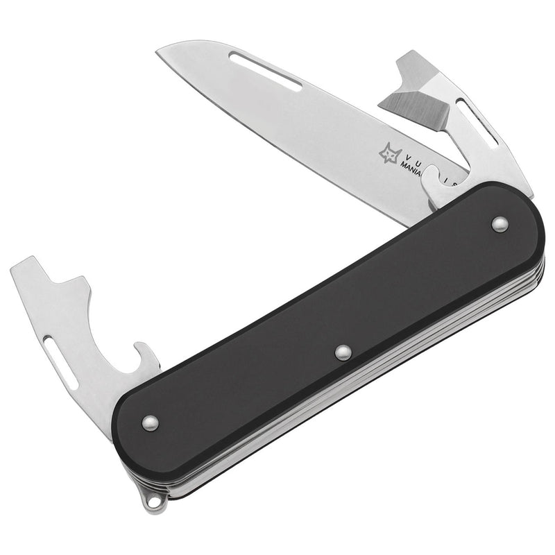 Fox Knives Vulpis FX-VP130-3 BK Multi Tool Mes-mes N690CO Steel Blade Zwart