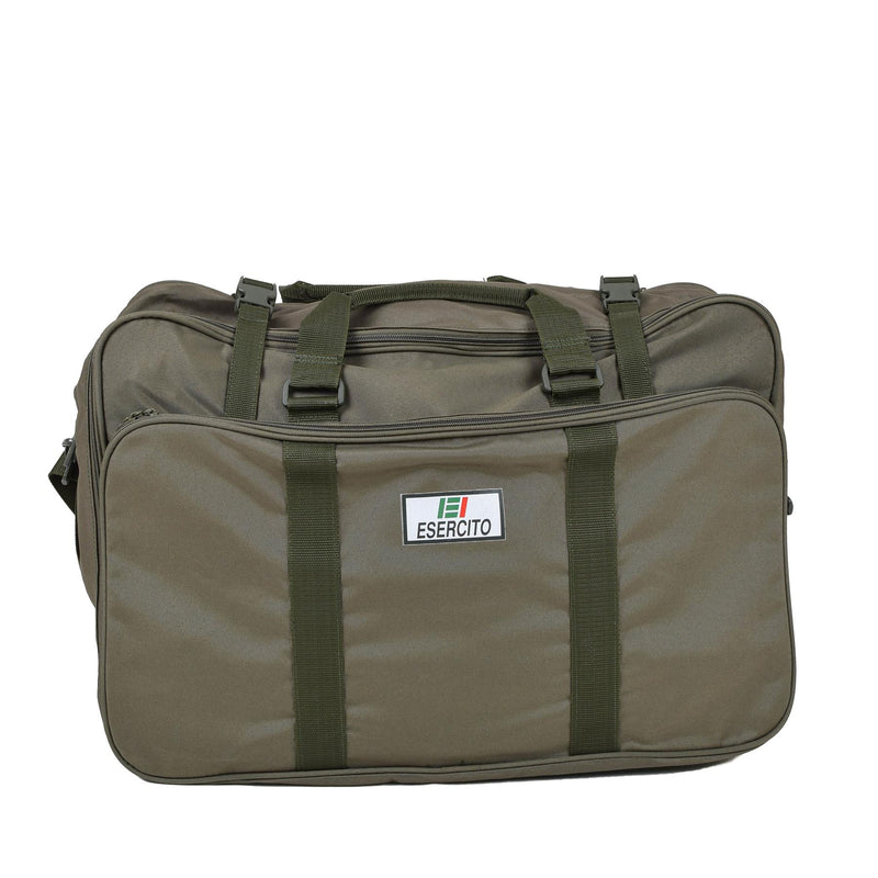 Echt Italiaans leger Duffel Bag 60l EserCito Logo Verstelbare riemen Olive