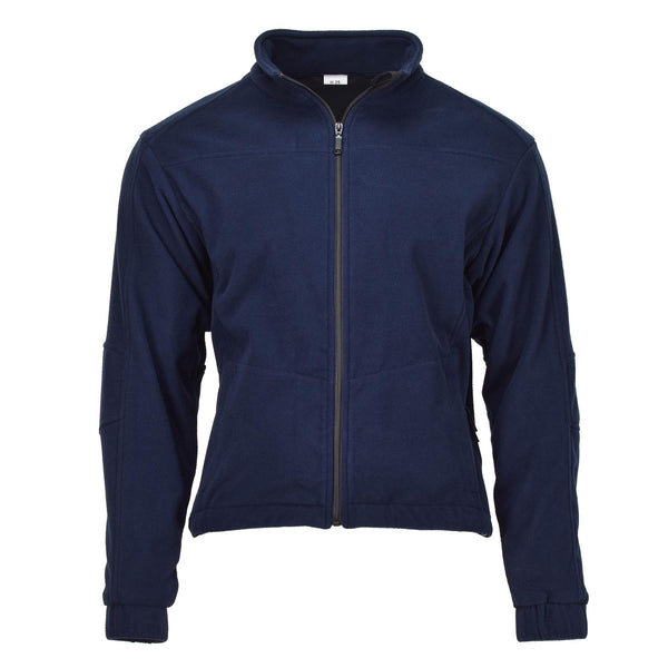 Echt Duitse leger Politie Blue Fleece Jacket Warm trui koud weer nieuw