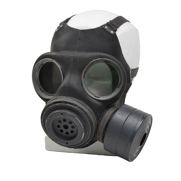 Origineel Brits militair Gasmask M44 Lichtgewicht filtertas Volledige set zwart