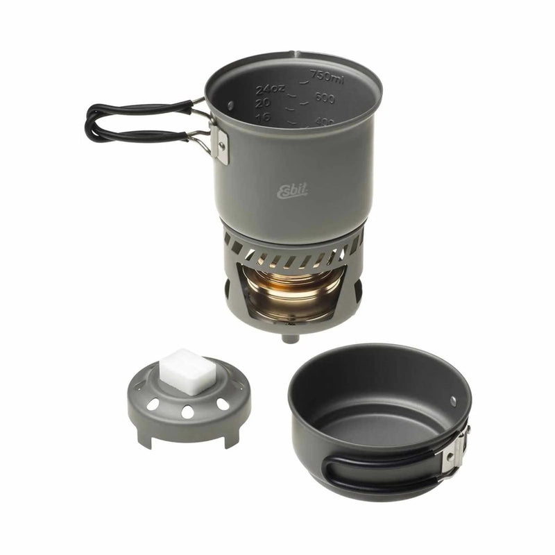 Esbit compact kookset vaste vloeibare vloeistof hard geanodiseerd aluminium 985 ml pot