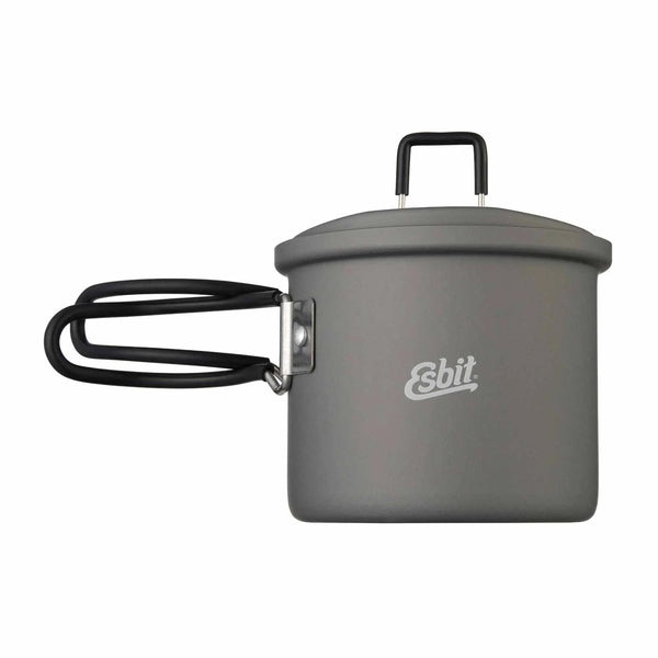 Esbit lichtgewicht pot 625 ml camping hard geanodiseerd aluminium vouwhandgreep grijs