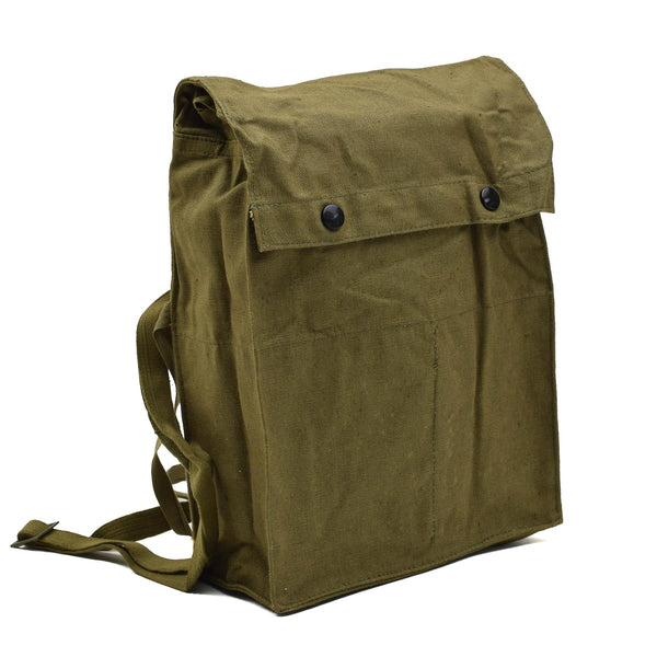 Originele Tsjechische militaire schoudertas Vintage Practical Flap Snap -knoppen Olive