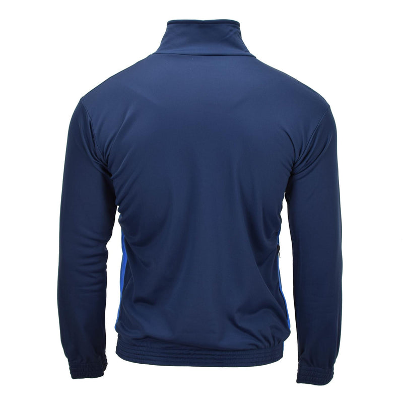 Echt Italiaans militair Volledig Zip Gym Jacket Eslercito Emblem Stijlvol blauw