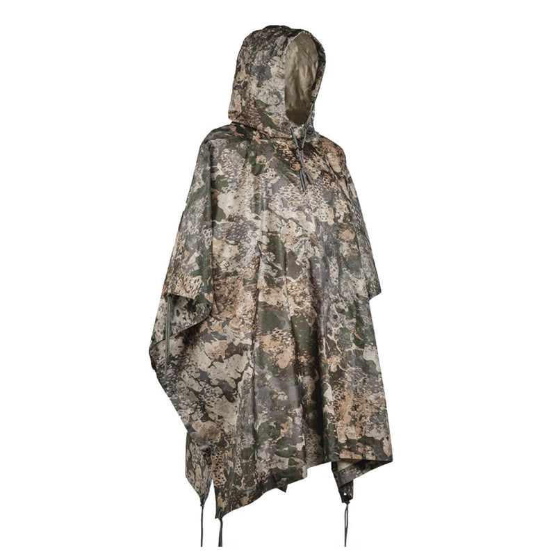 Mil-Tec Poncho Camouflage PVC gecoate waterdichte Hooded Ripstop Lichtgewicht tent