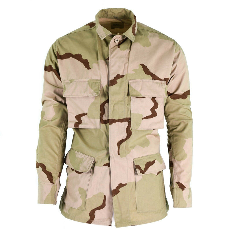 Echte Amerikaanse leger gevechtsjack BDU 3-kleuren ripstop militaire woestijn camo shirt nieuw