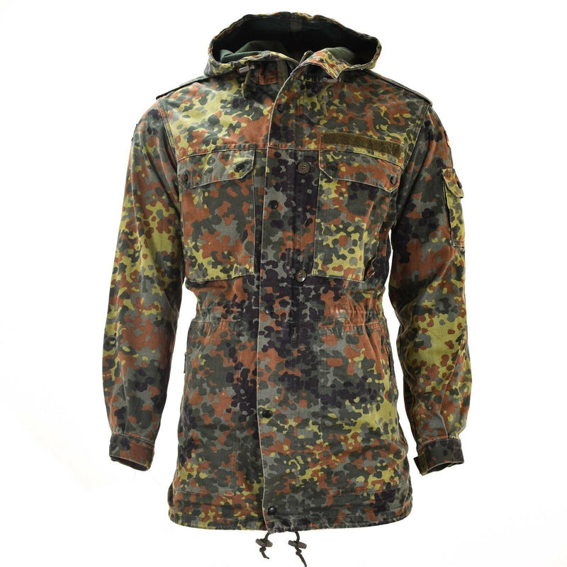 Origineel Duitse leger veldjack Parka Militaire uitgifte Hooded Flecktarn Combat