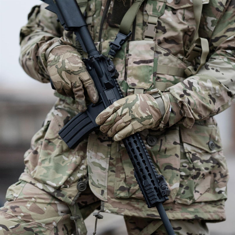 Echte Britse militaire tactische leerhandschoenen lichtgewicht MTP handbescherming