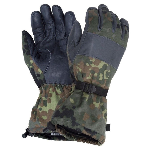 Echt Duits leger flecktarn camo winter warme gevechtshandschoenen bekleed militair