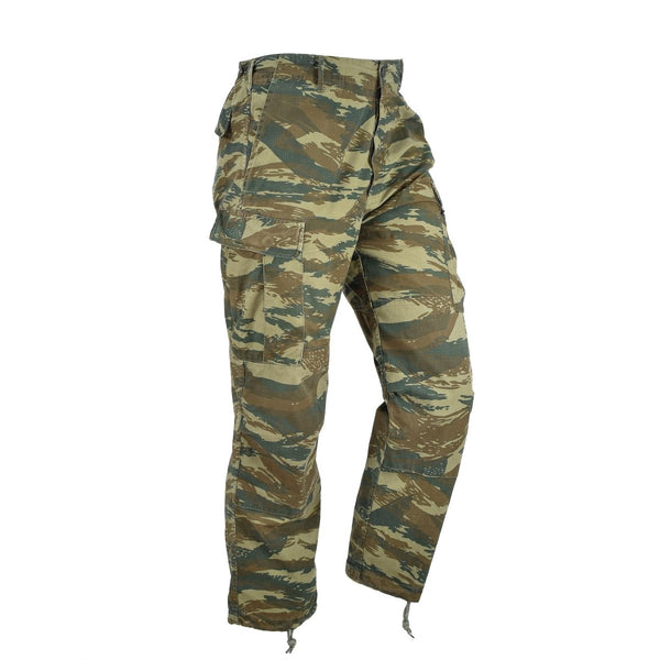 Echte Griekse leger BDU -broek hagedis camo ripstop Griekenland militaire surplus broek