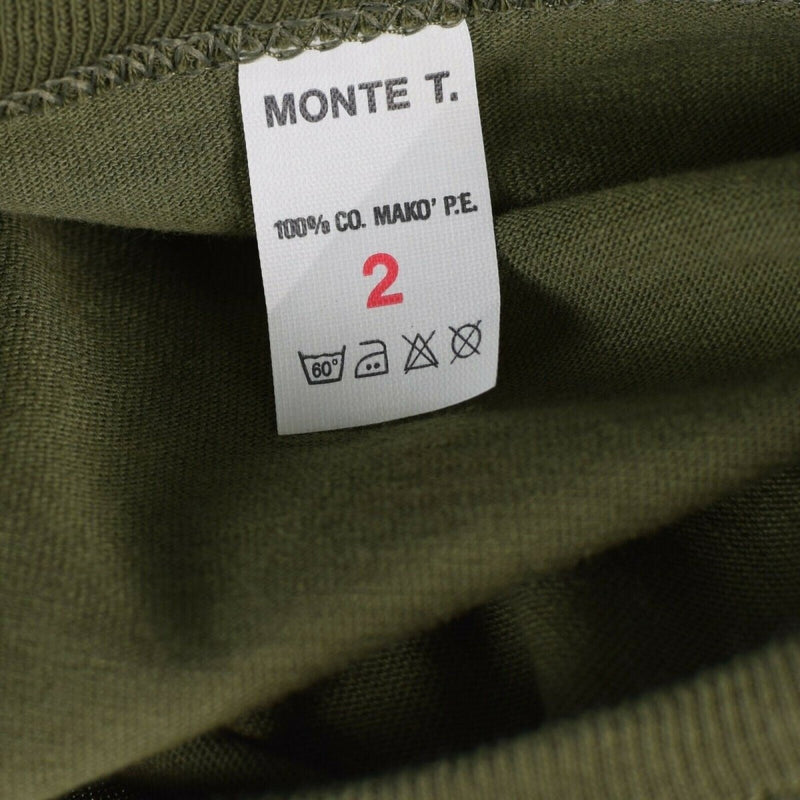 Echt Italiaans leger t-shirt korte mouwen lichtgewicht ademende olijf