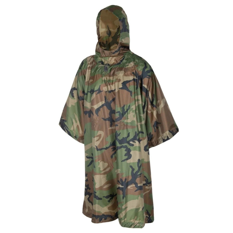 Helikon-Tex U.S. Army Model Poncho Waterdichte Tactical Rain Gear Woodland Camo